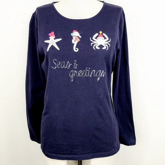 talbots christmas tops